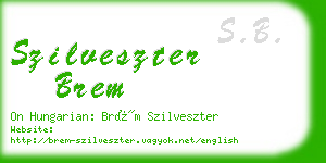 szilveszter brem business card